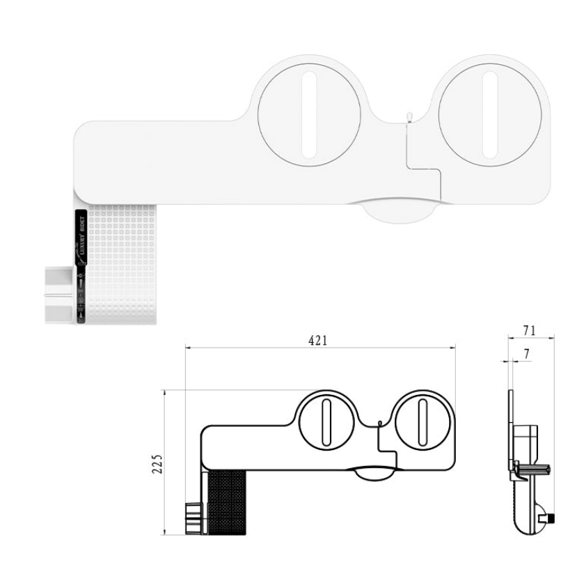 Non Electric Shattaf Bidet Toilet Seat