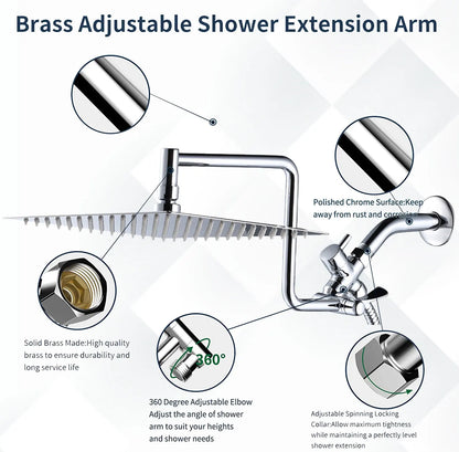 Duschset Doucheset Shower System 8 or 12-inch High Pressure Bathroom Shower Faucet Concealed Mixer Set Wall Mounted  Shower Set