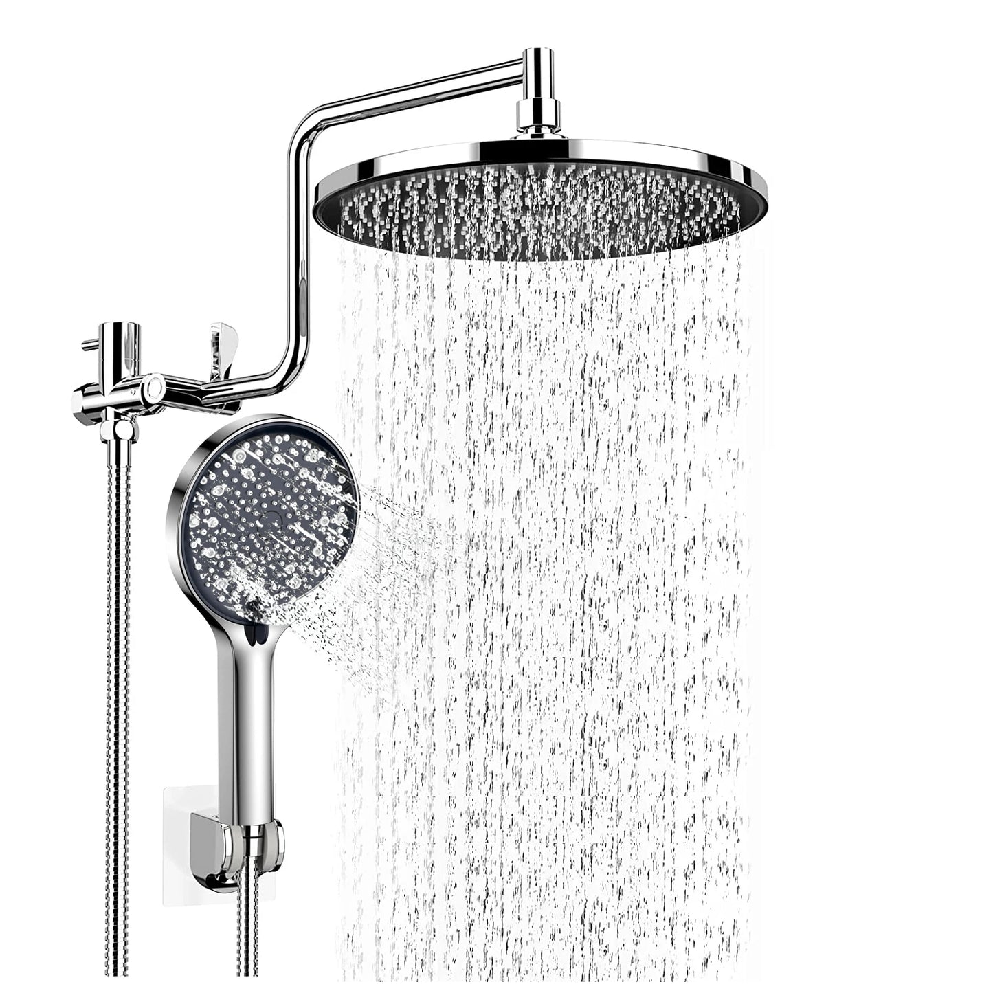 CUPC Hot sales Euro-American High Quality Bathroom Wall Mounted  3 function hand shower concealed Square  Showerhead Set