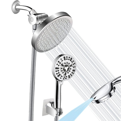 Hot Sale  Adjustable Flow Control Button 8 Spray Modes Handheld Shower Set Bathroom Shower Head