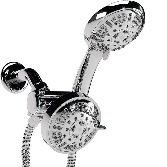 9 Functions Shower Set Two 4.5Inch Hand Double Shower Set with Rainfall Shower