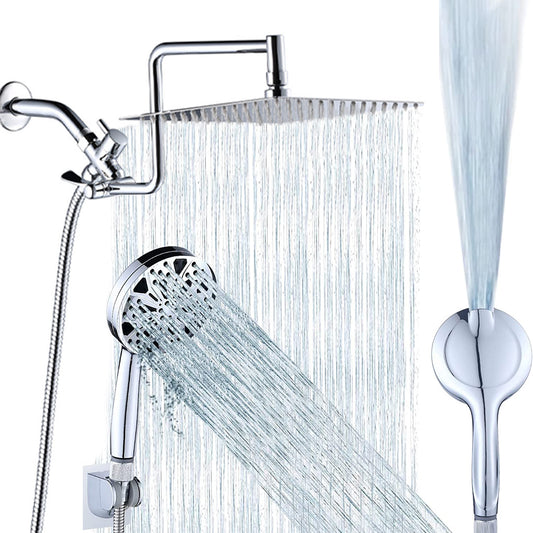 Wall-Mounted Conceal Shower Faucet Set with Square Rain Shower Head