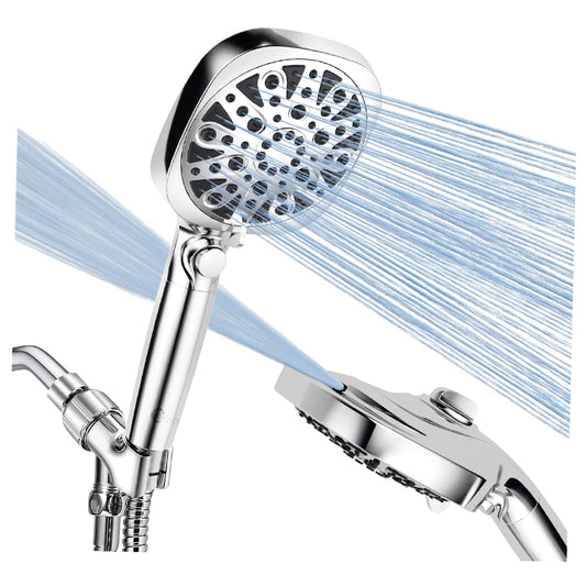 Shower Head Water Saving High Pressure Spray Nozzle Bathroom Accessories 10 Function ABS Rain filtered Shower Head