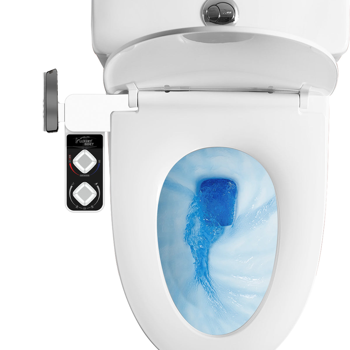 Washing bidet sets with dual nozzle, foldable ultra-slim foldable bidet toilet attachment hot and col