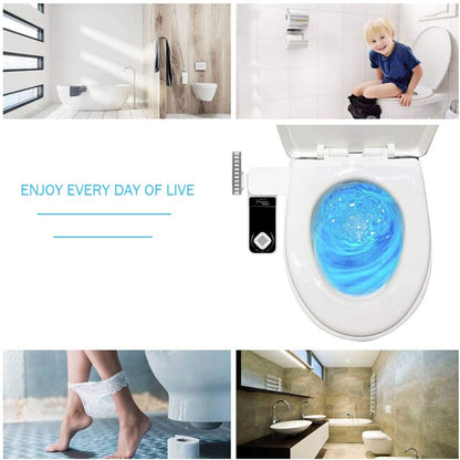 Self-Cleaning and Retractable Nozzle, Fresh Water Spray Non-Electric Mechanical Toilet bidet Seat Attachment