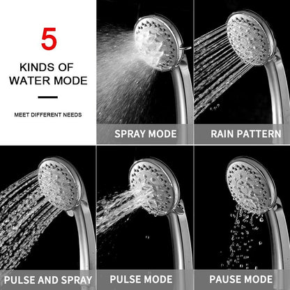 10'' Dual Shower Head,Upgraded Rain Shower Head with 11'' Adjustable Extension Arm and5-Setting Handheld Shower Head Combo