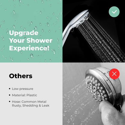 Ultimate Shower - New Design Healthy Negative Ions Purific Rainfall Pressure 9-mode Handheld Shower Head