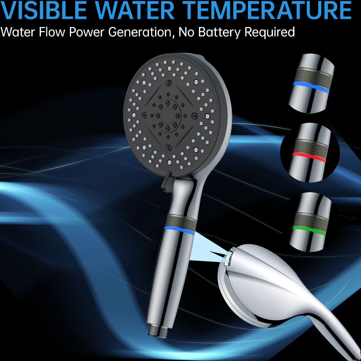 Best Seller High Pressure 8-Seting filter Handheld Showerhead Built in Power Wash Jet Two Function